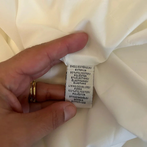 Sachin + Babi Off Shoulder Top Blouse Lace Trim White Size 4 - Picture 7 of 7